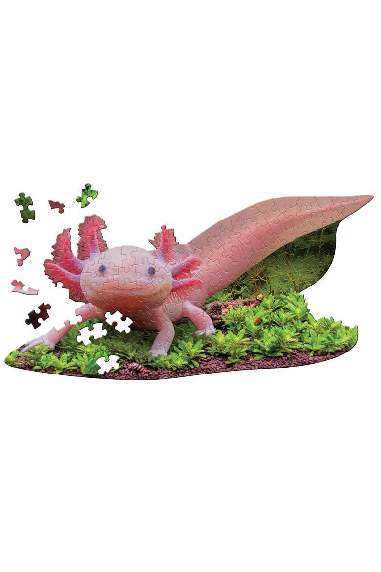 I Am Lil Axolotl 100 Piece Animal Shaped Puzzle, Alternate, color, Multicolored