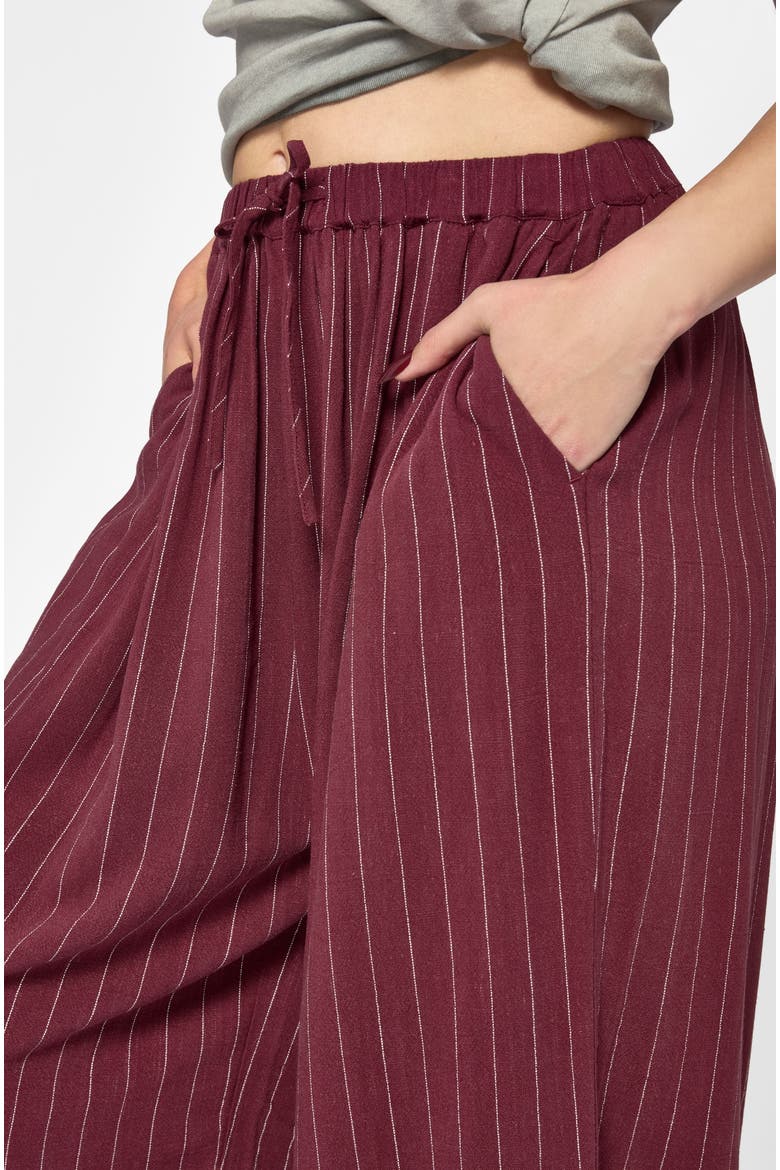Rue Stripe Voile Extreme Balloon Trouser, Alternate, color, Black