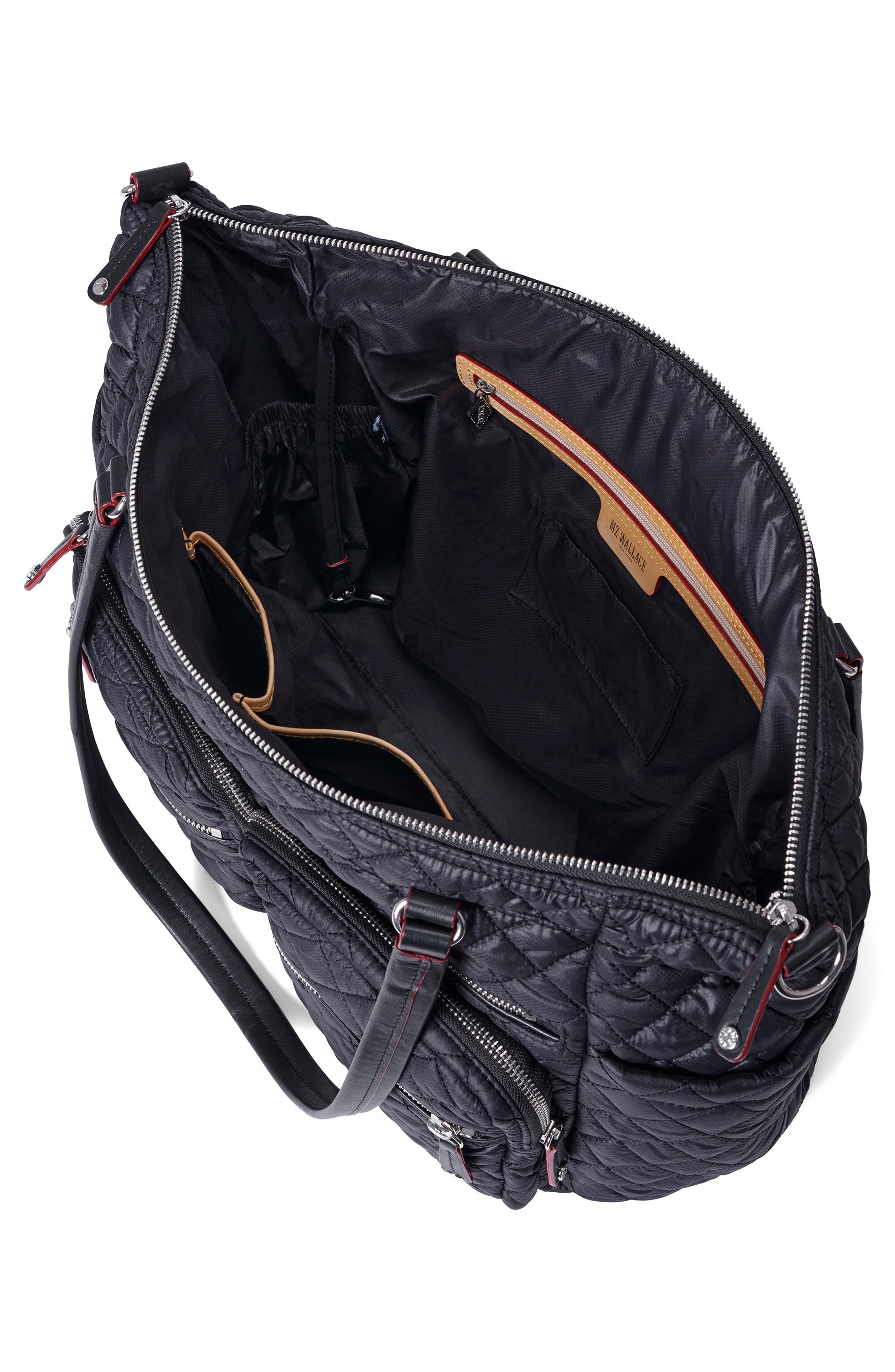 Crosby Traveler Nylon Tote, Alternate, color, BLACK