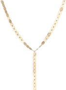 LANA 14K Gold Laser Square Y-Necklace