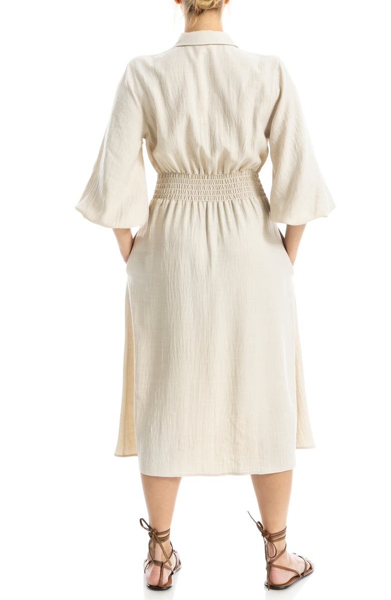 MAX STUDIO Balloon Sleeve Shirtdress, Alternate, color, Heather Oatmeal