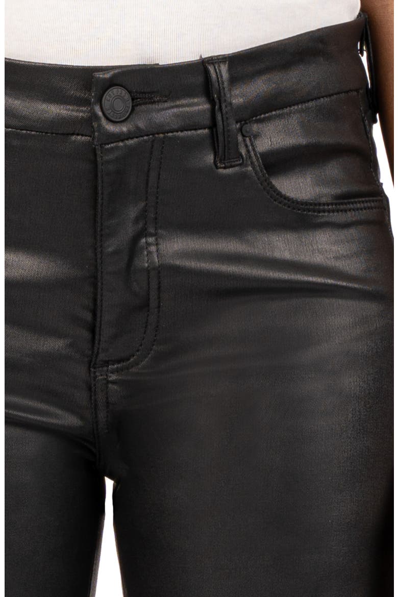 Meg Coated High Waist Wide Leg Jeans, Alternate, color, BLACK JM