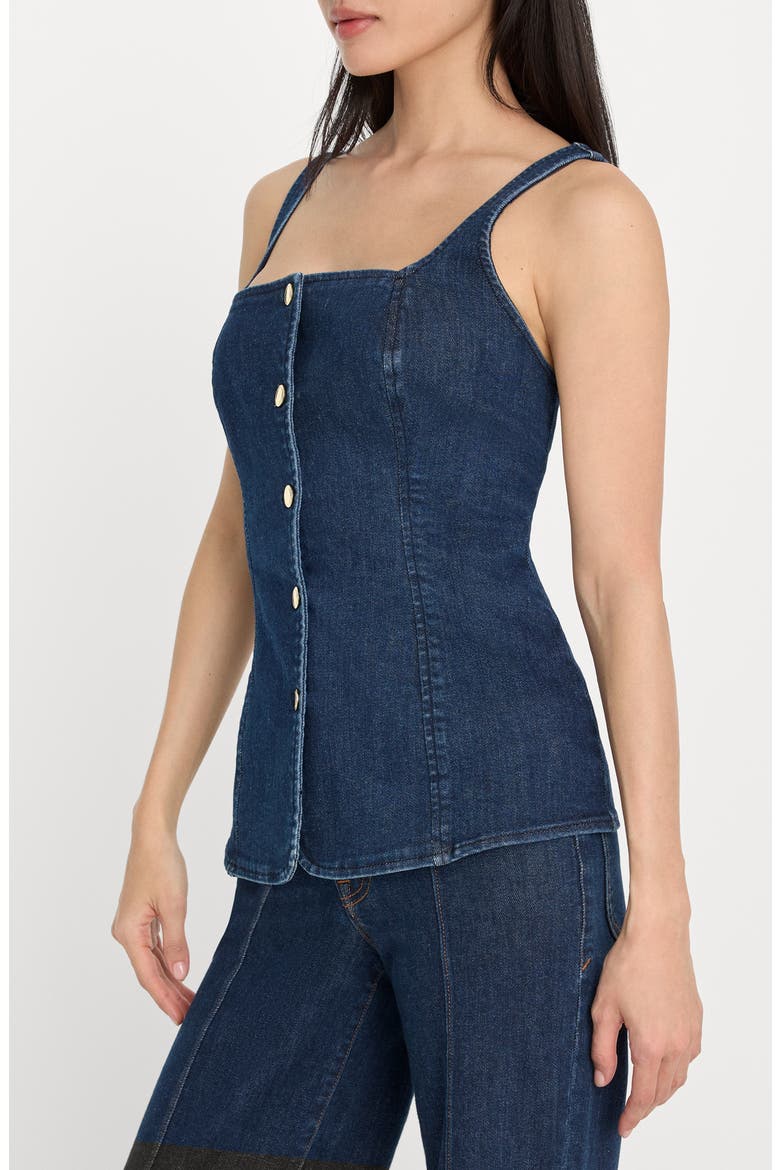 Stretch Denim Vest, Alternate, color, INDIGO1169