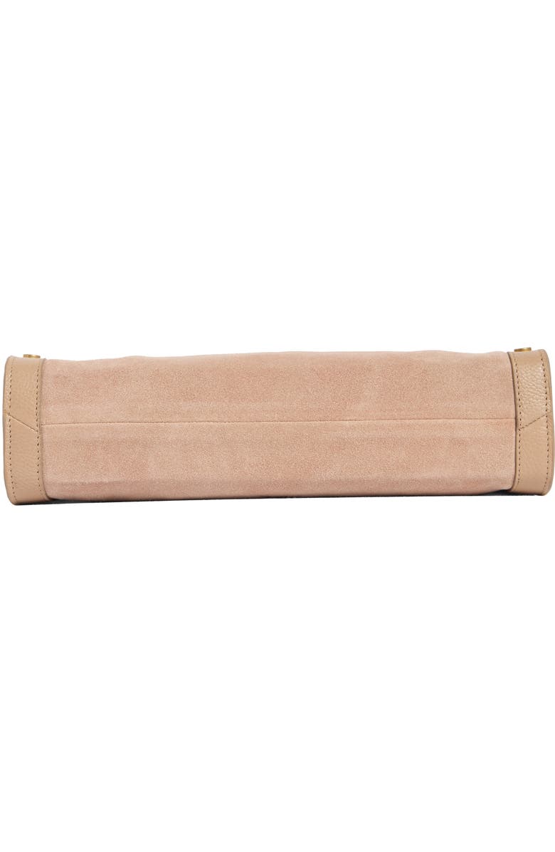 Vince Camuto Lisha Studded Leather Shoulder Bag, Alternate, color, Light Brown