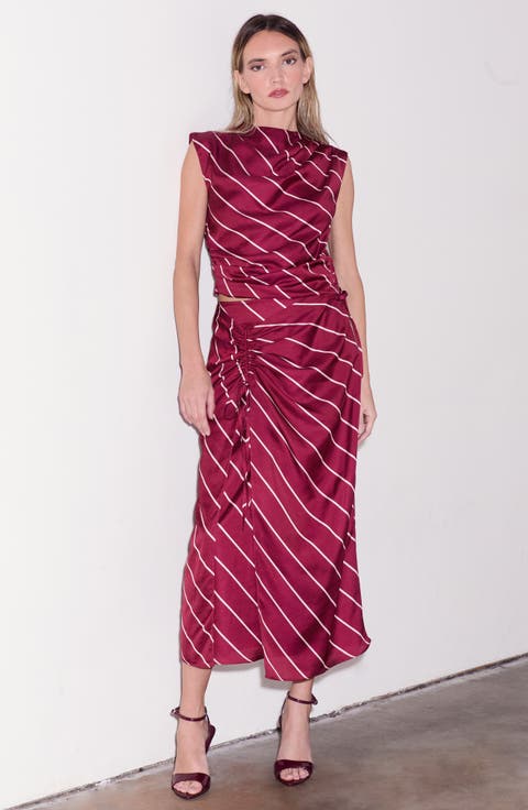 Nelly Stripe Midi Skirt