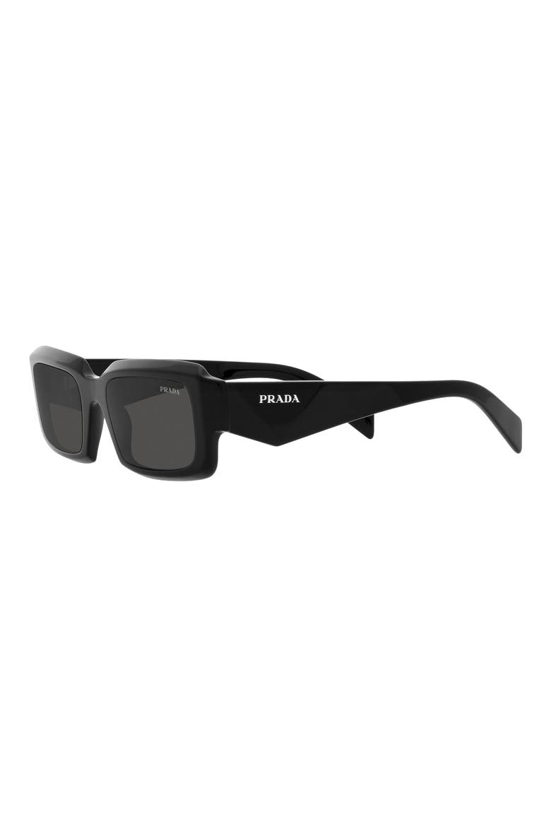 55mm Irregular Sunglasses, Alternate, color, BLACK