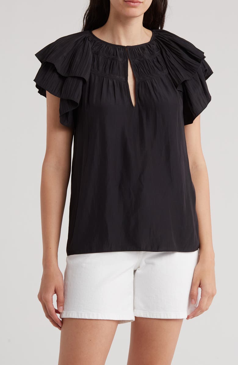 Ramy Brook Lunar Flutter Sleeve Top, Main, color,