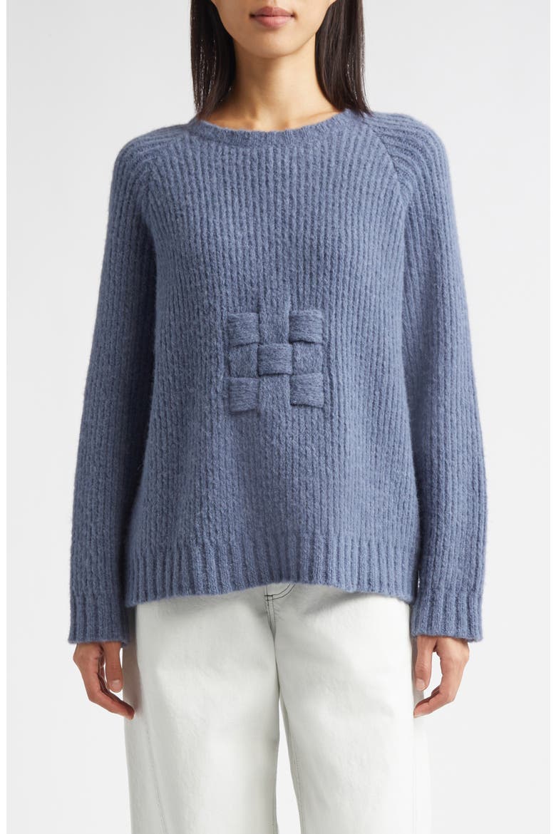 Latch Alpaca & Wool Blend Rib Sweater, Main, color, STEEL