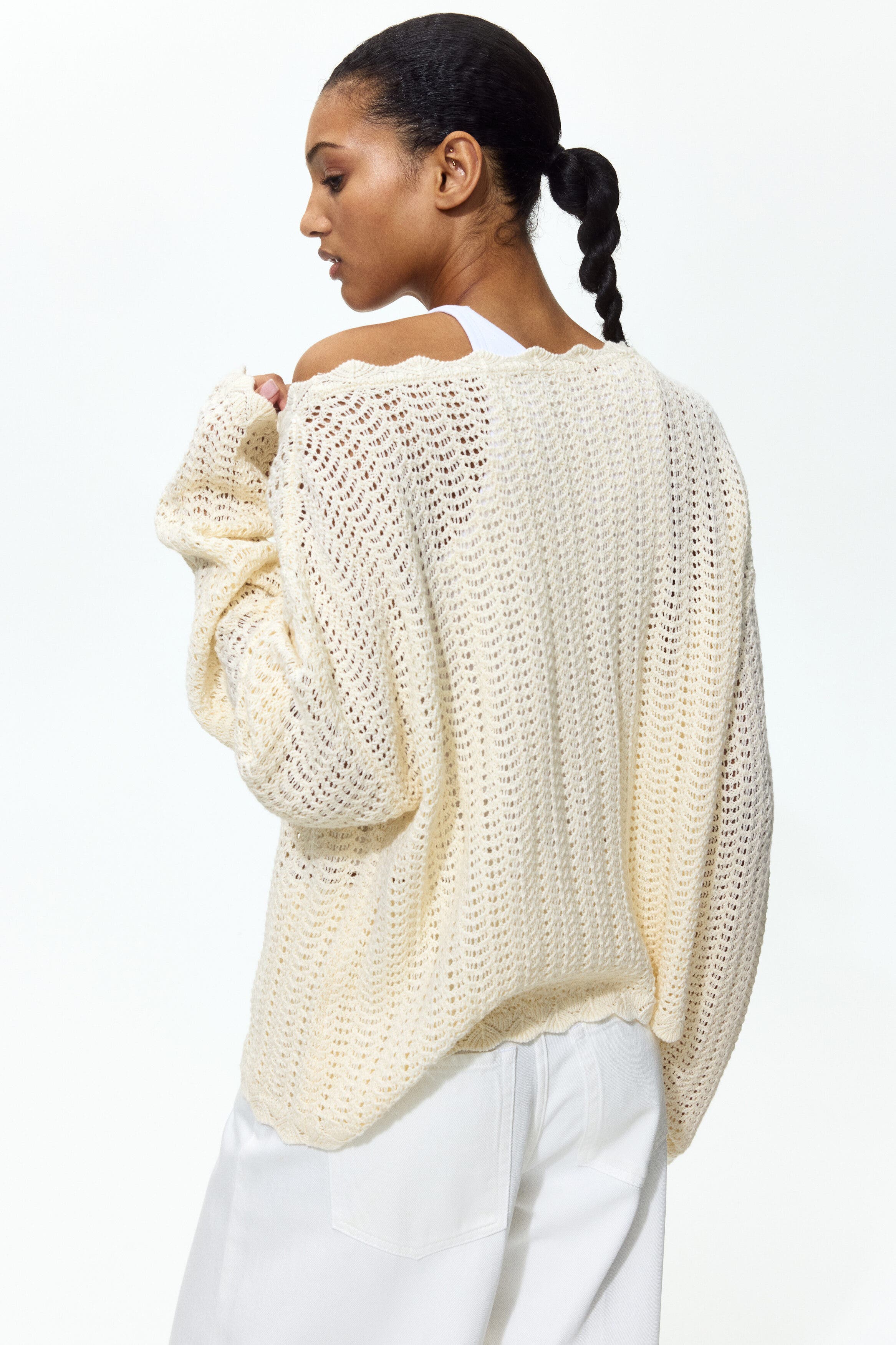 Pointelle-knit Jumper - image 2