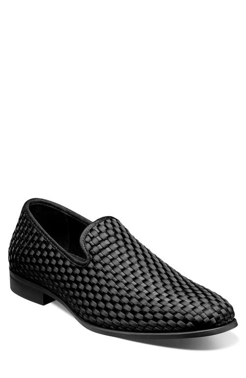 Stacy Adams Swenson Woven Loafer In Black