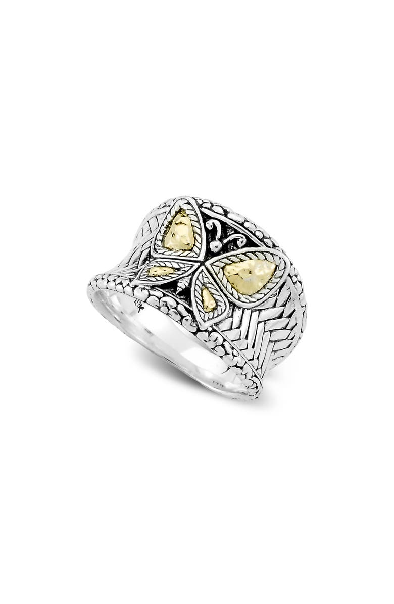 SAMUEL B. Textured Butterfly Ring, Main, color, Silver And Gold