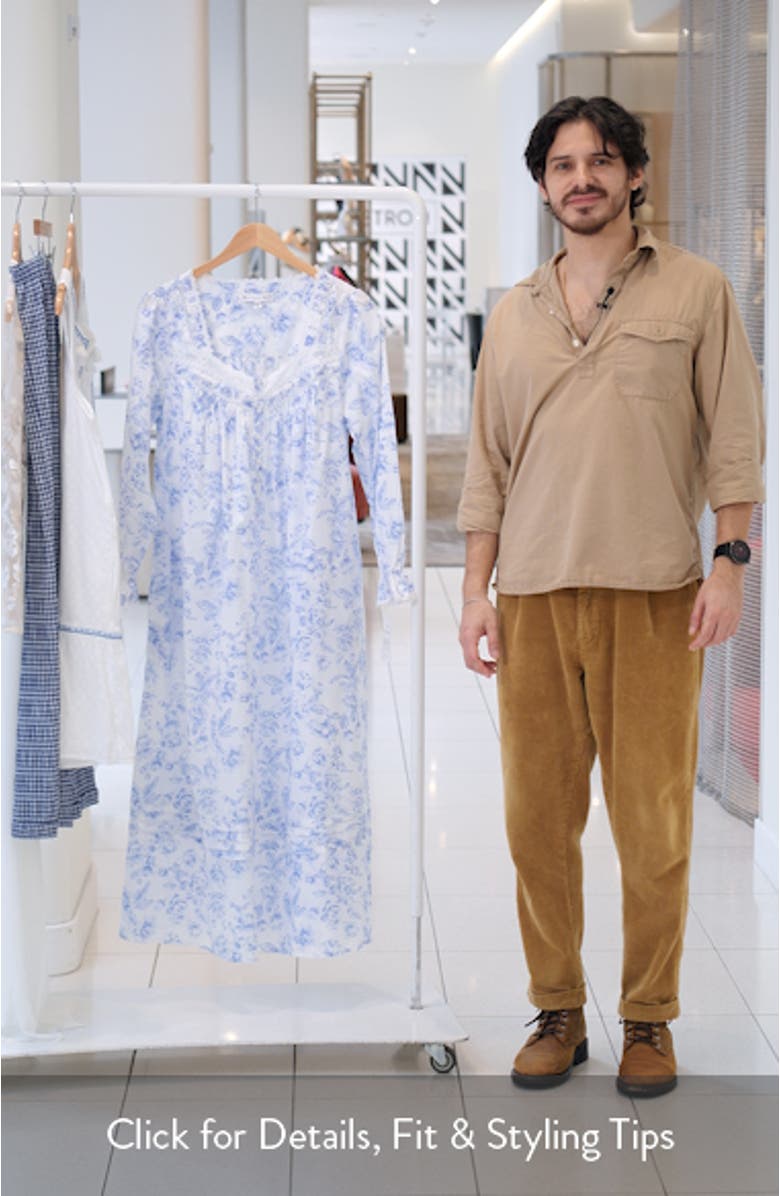 Long Sleeve Cotton Lawn Ballet Nightgown, sales video thumbnail