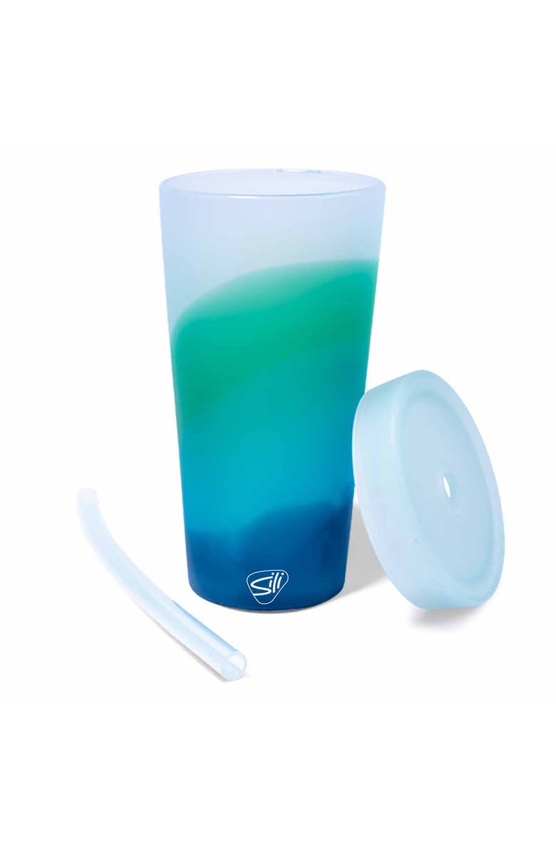 Silipint Silicone 22oz Straw Tumblers, 2 Pack, Alternate, color, Multicolored