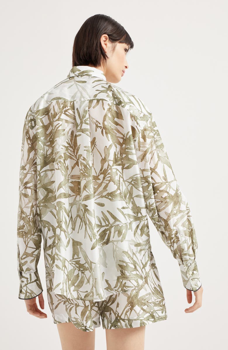 Brunello Cucinelli Herbarium Print shirt, Alternate, color, 