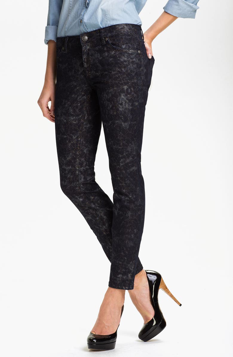 Jessica Simpson 'Forever' Snakeskin Print Skinny Jeans, Main, color, 