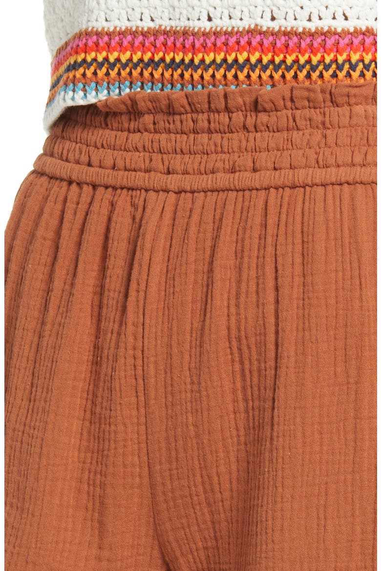 Corinne Wide Leg Cotton Gauze Pants, Alternate, color, SIERRA