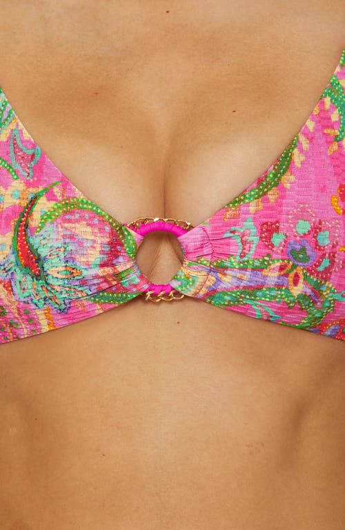 Becca Polynesia Bikini Top In Pink Multi