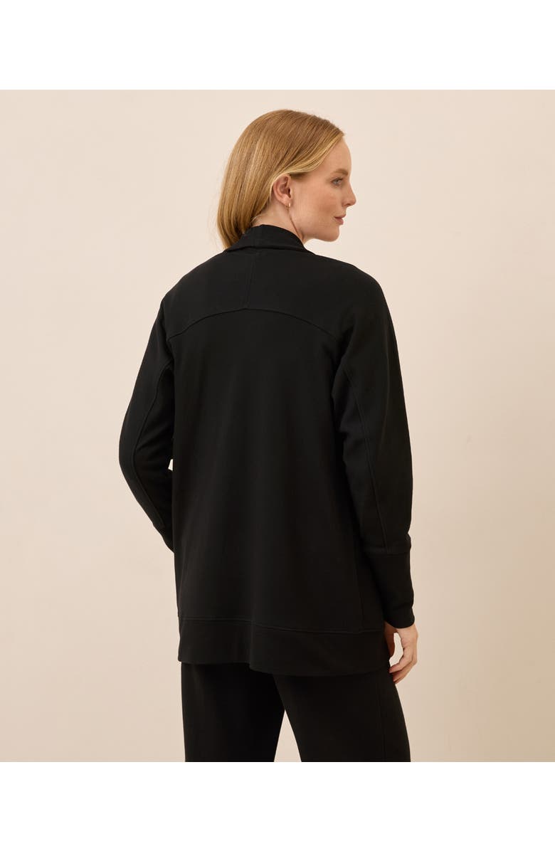 Pact Organic Airplane Wrap Cardigan, Alternate, color, Black