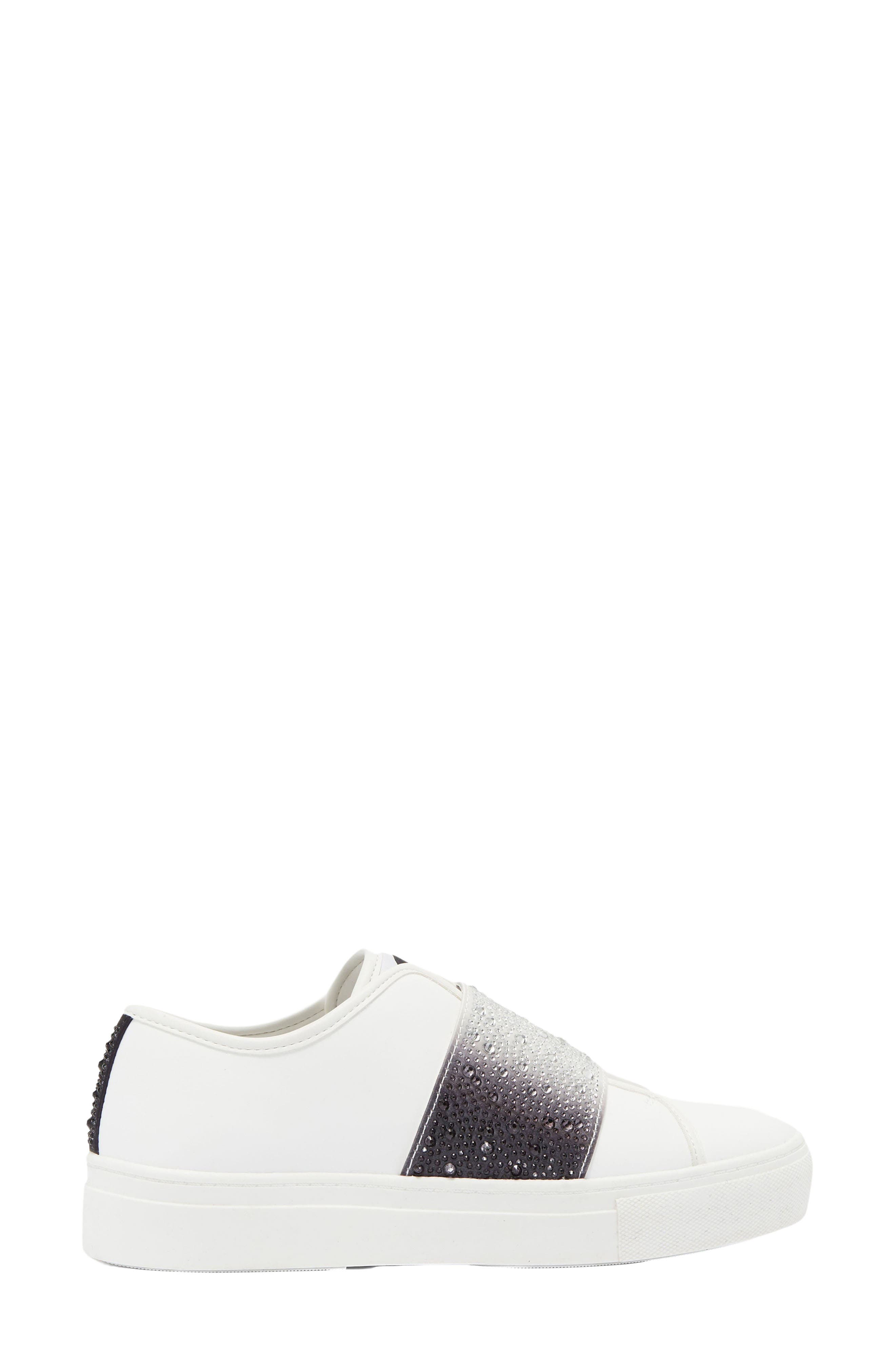 KARL LAGERFELD PARIS Remmy Rhinestone Slip-On Sneaker, Alternate, color, 