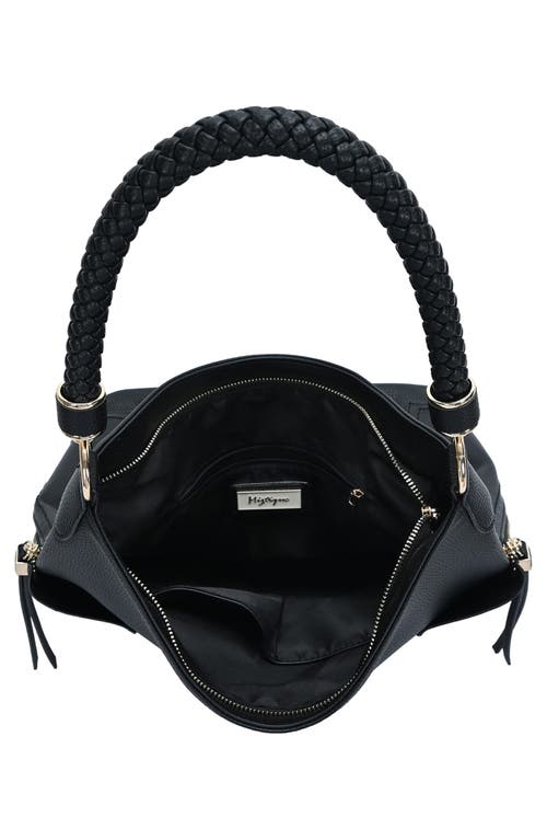 Mms Design Studio Braid Handle Hobo Bag In Black