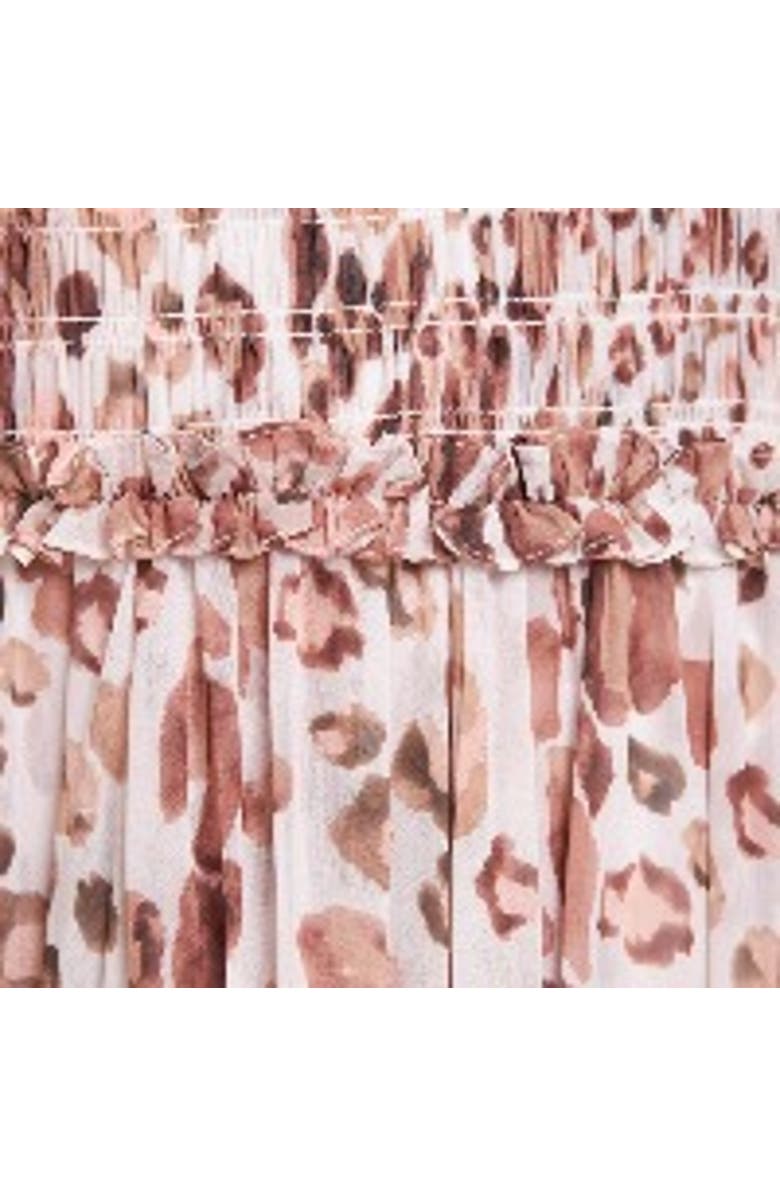 Needle & Thread Leopard Chiffon Smocked Cami Ankle Gown, Alternate, color, Moonshine