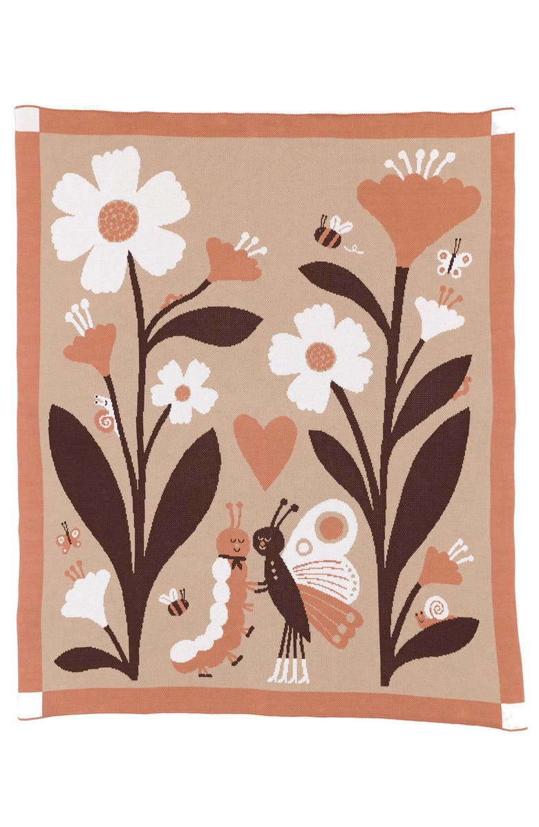 Biquette Bugs In Love Knit Throw Blanket, Main, color, Metamorphosis