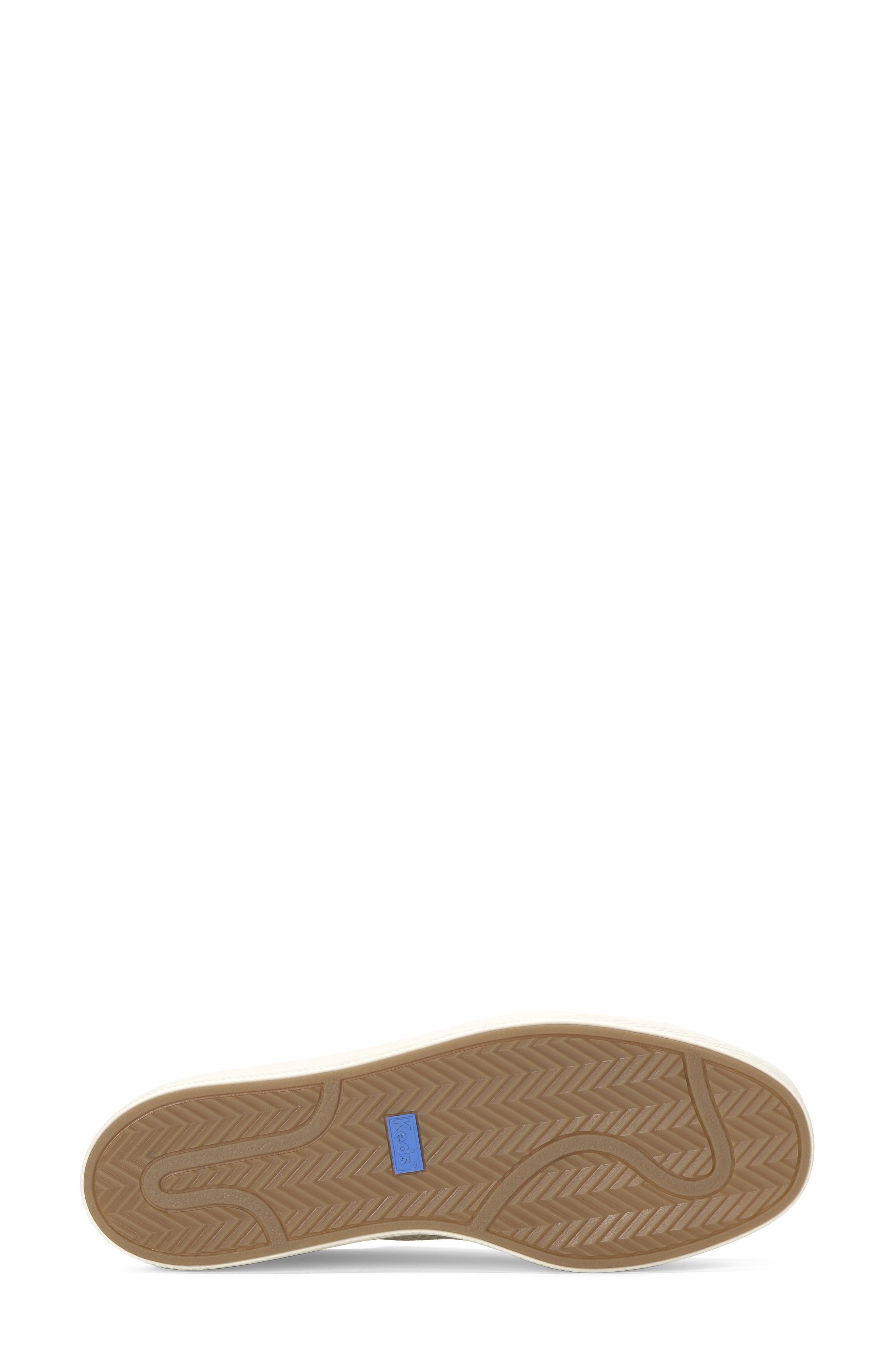 Skyler Metallic Foil Platform Sneaker, Alternate, color, EGRET