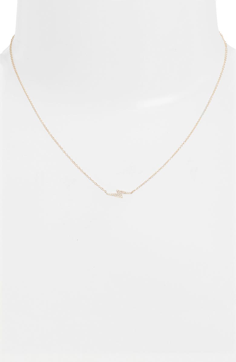 EF Collection Diamond Lightning Bolt Pendant Necklace, Alternate, color, 