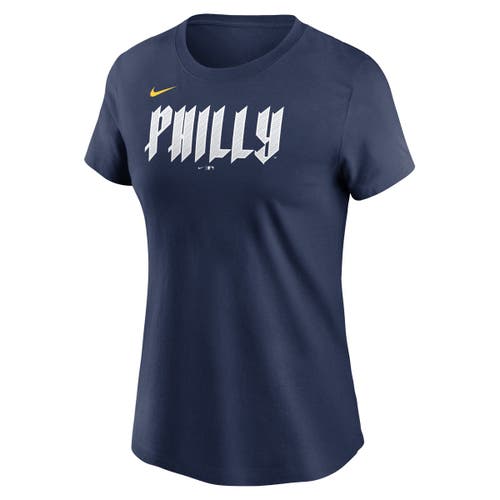 Nike Navy Philadelphia Phillies 2024 City Connect Wordmark T-shirt In Navy