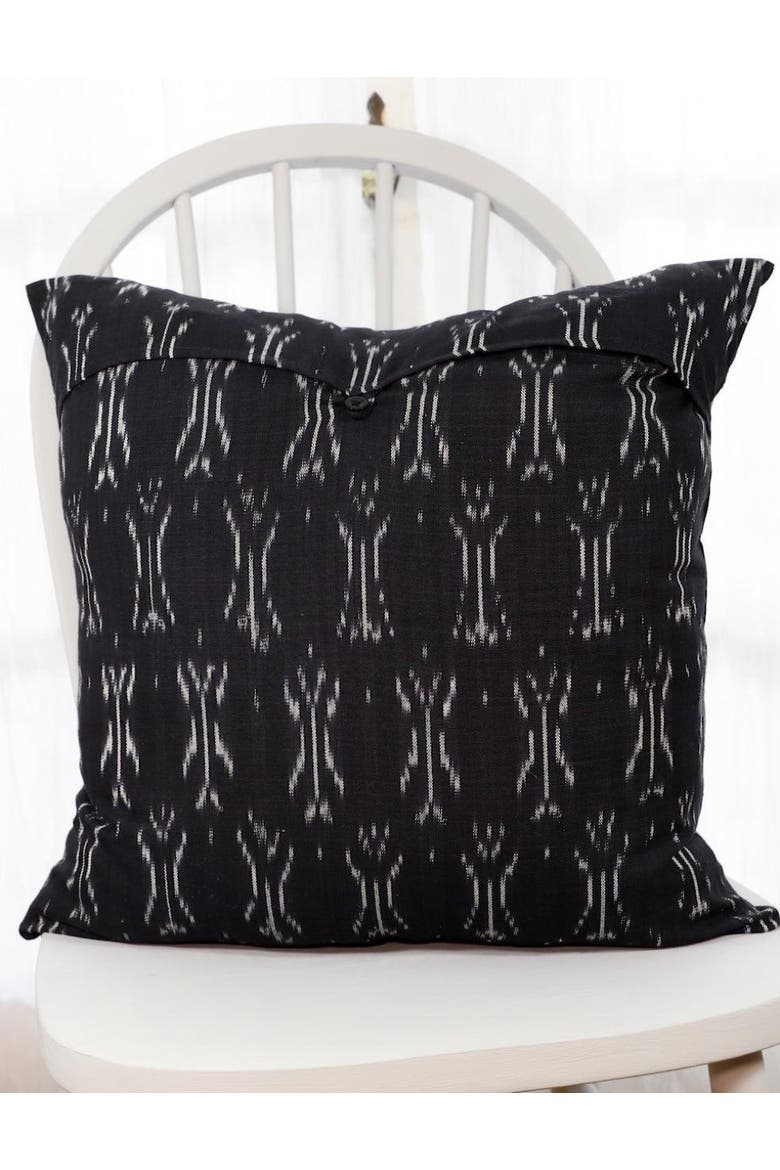 Betty Throw Pillow Cover, Alternate, color, Black, White