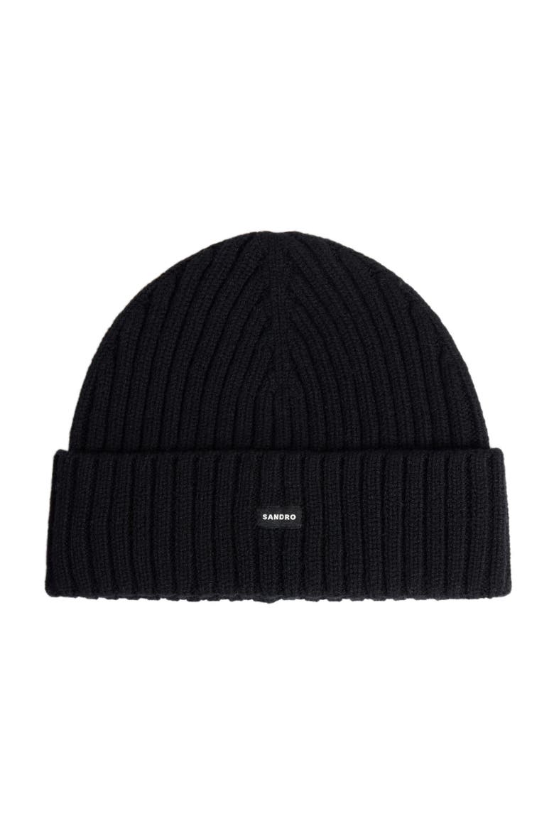 Knit hat, Main, color, Black
