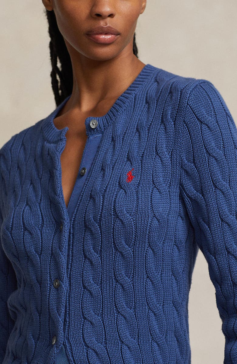 Polo Ralph Lauren Cable Stitch Cardigan, Alternate, color,