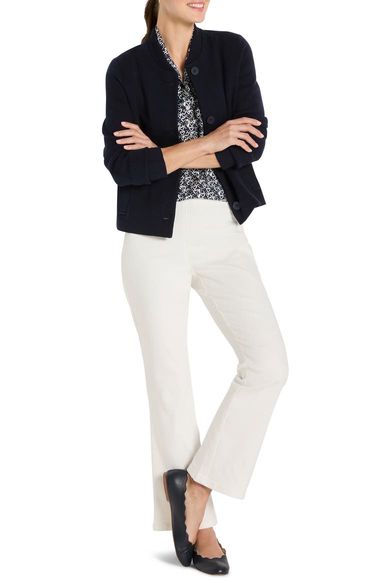 Knit Bomber Jacket, Alternate, color, DARK INDIGO