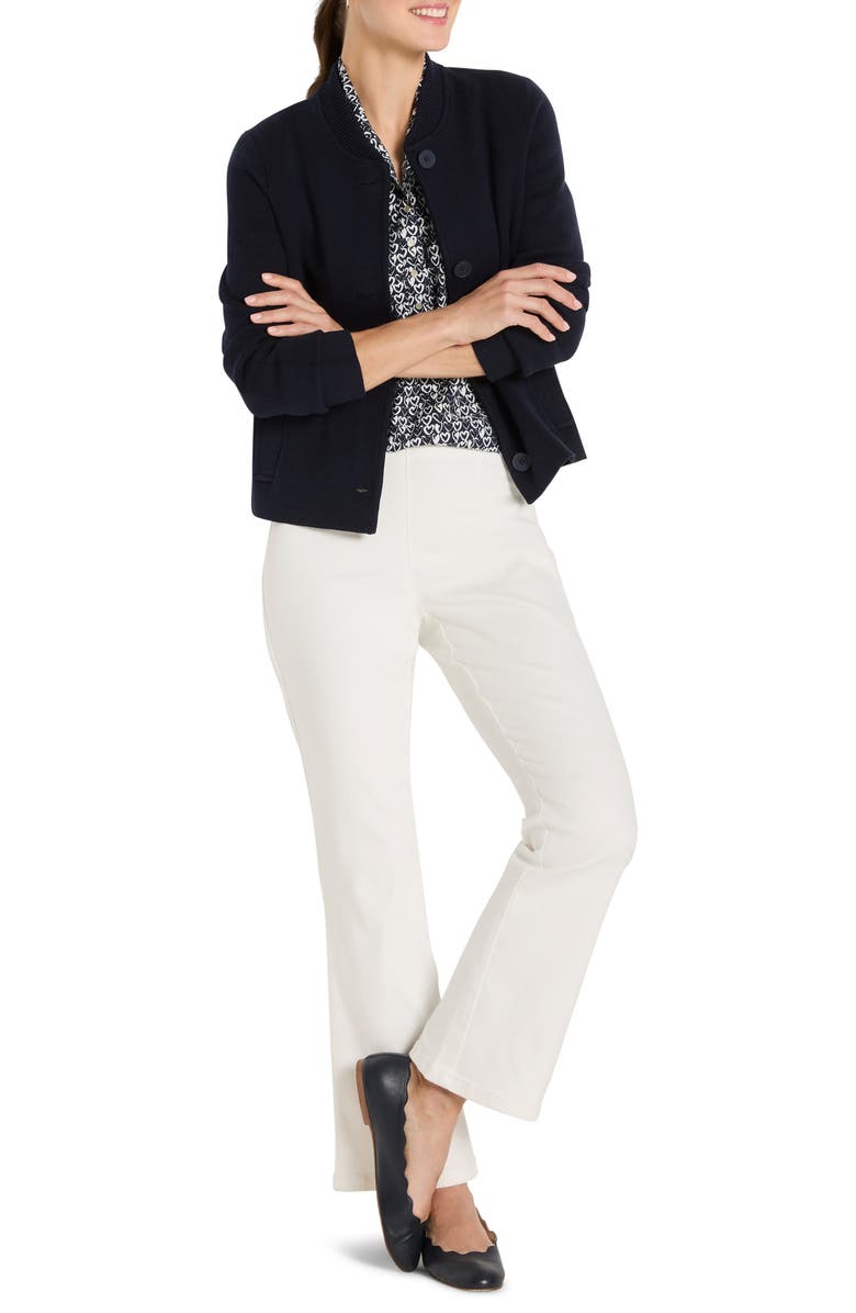 NIC+ZOE Knit Bomber Jacket, Alternate, color, Dark Indigo