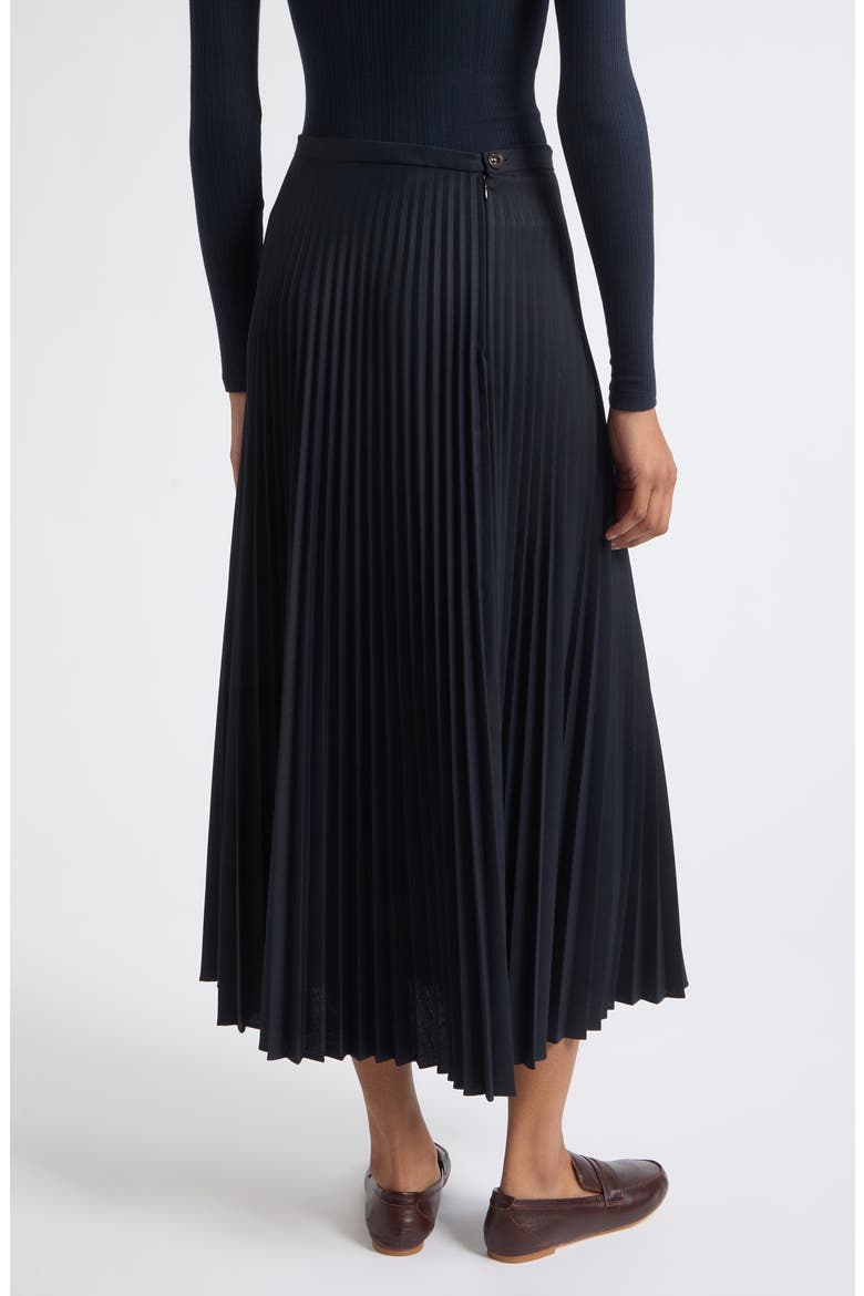 The Accordion Pleated Maxi Skirt, Alternate, color, NAVY