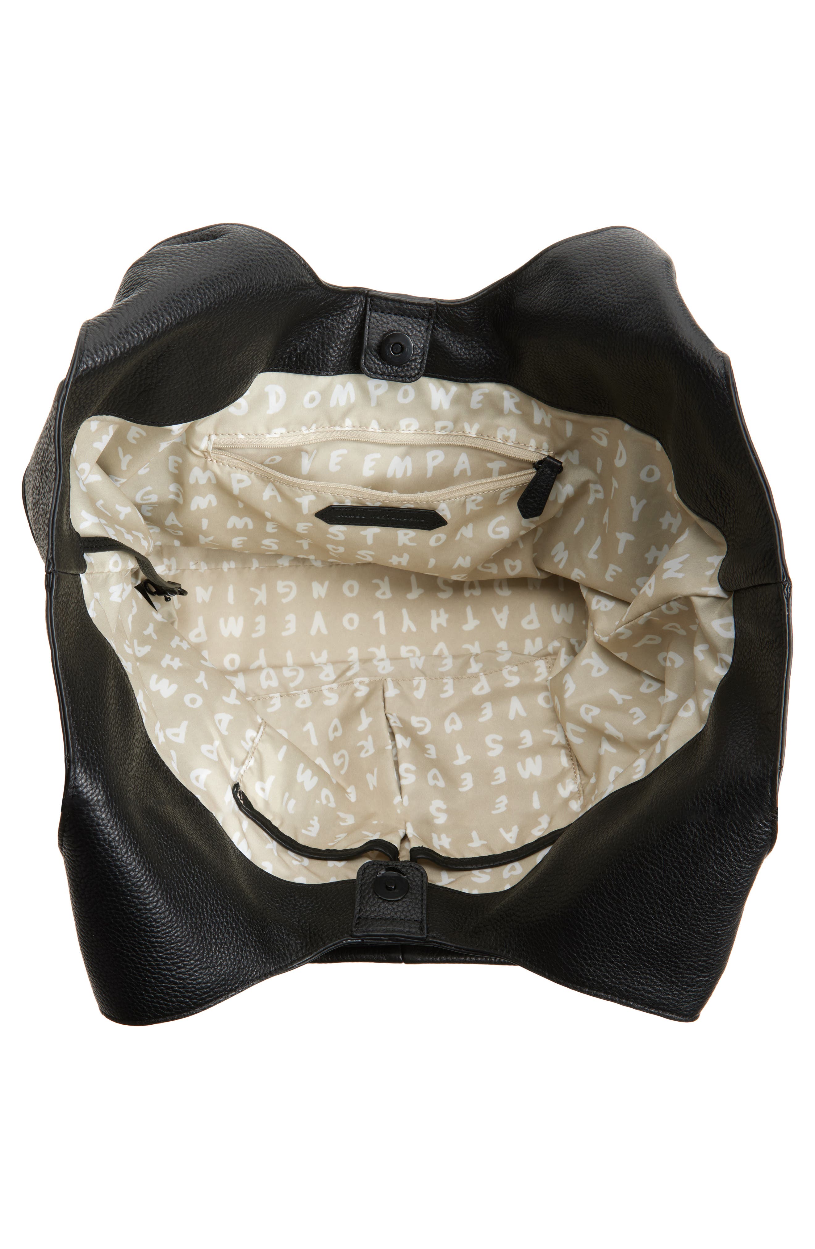 AIMEE Easy Breezy Leather Tote Bag, Alternate, color, Black