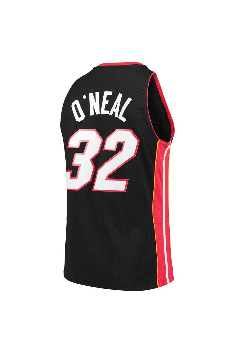 Men's Mitchell & Ness Shaquille O'Neal Black Miami Heat Hardwood Classics Swingman Jersey, Alternate, color, Black