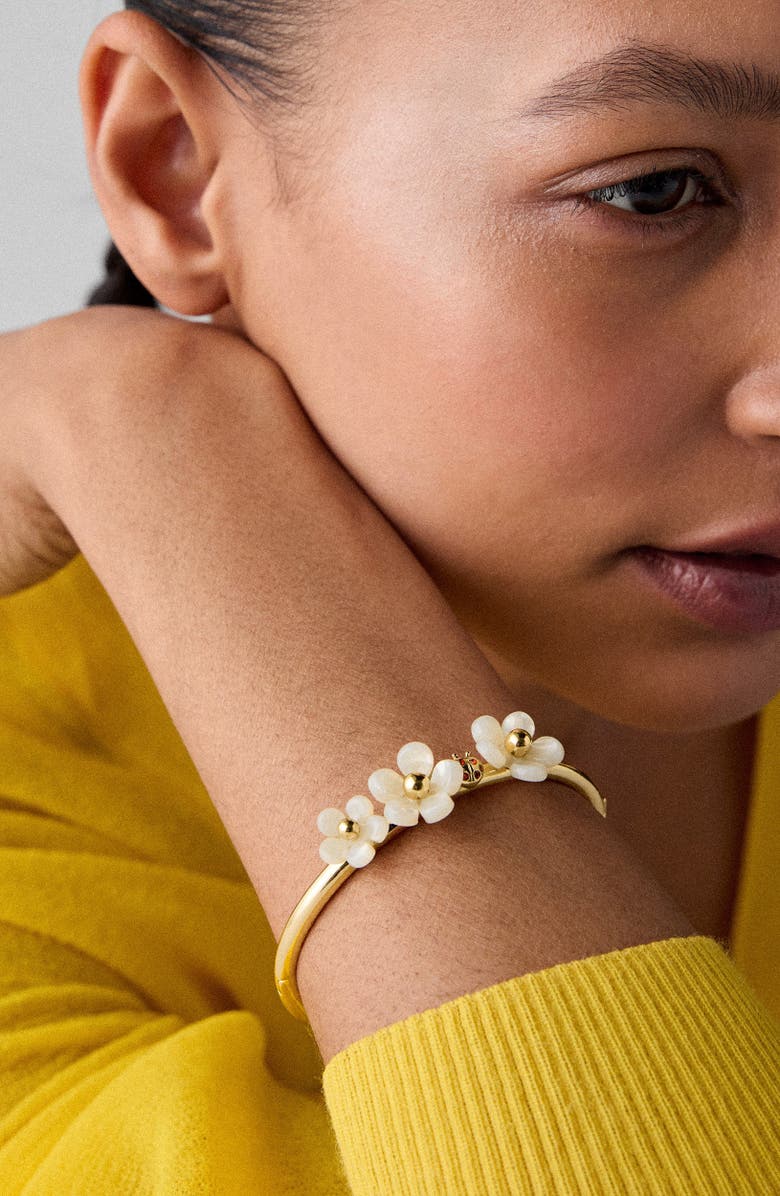 Kate Spade New York flower cuff bracelet, Alternate, color, 
