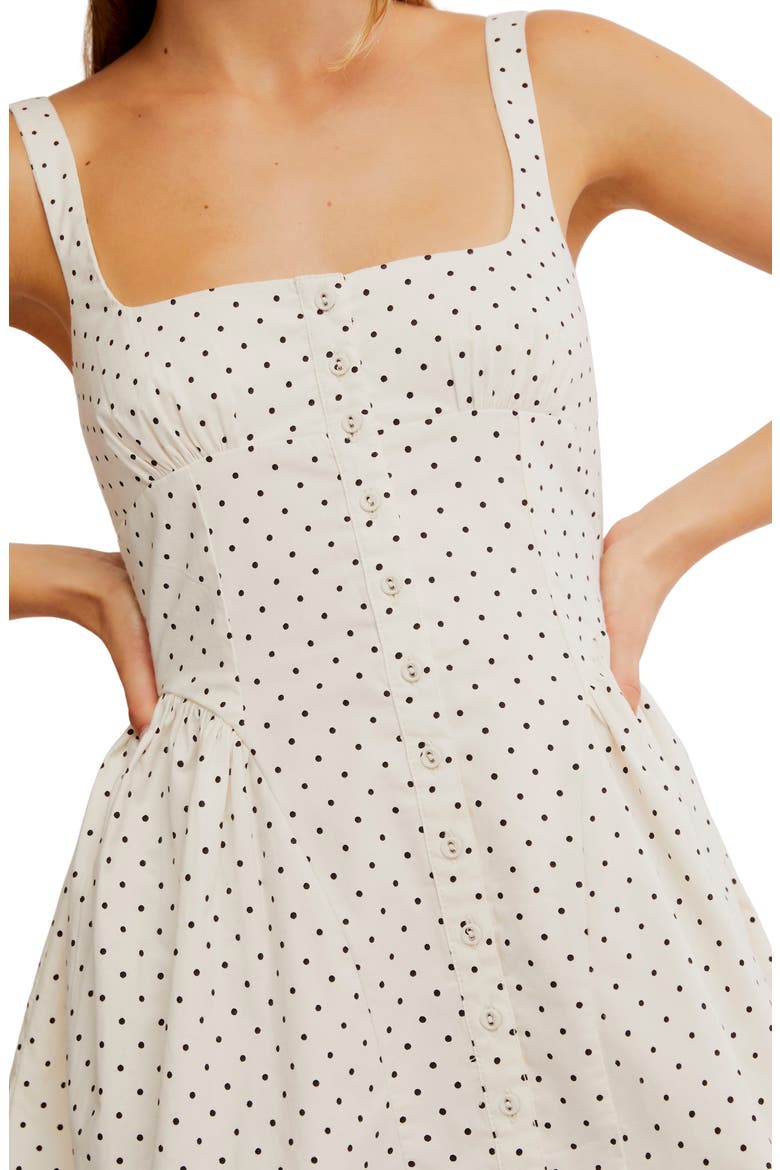 Astrid Polka Dot Minidress, Alternate, color, IVORY COMBO