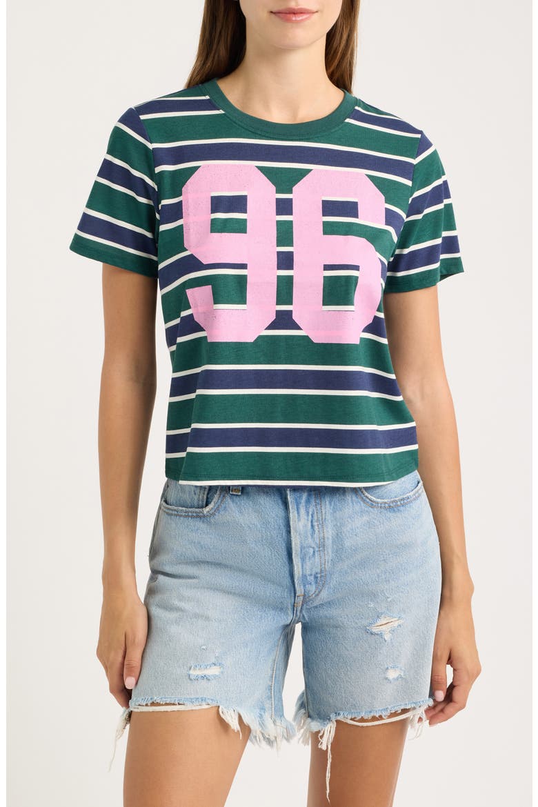 Stripe 96 Graphic T-Shirt, Main, color, GREEN