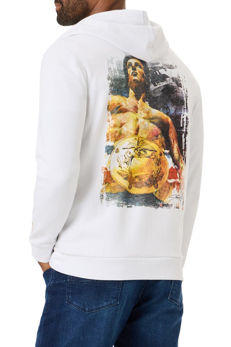 Rocky 50th Anniversary Zip-Up Hoodie, Alternate, color, WHITE