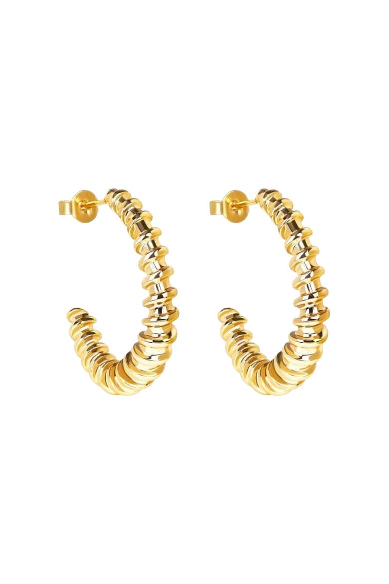 Twist Hoop Earrings, Main, color, Gold