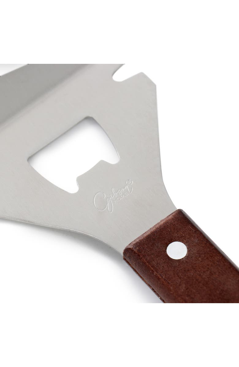 Gibson Home Barbecue Basics 5 Piece Stainless Steel BBQ Tool Set with Wood Handles, Alternate, color, Silver