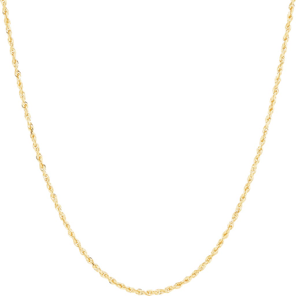 Frankie & Zoe 14k Gold Rope Chain Necklace In Gold