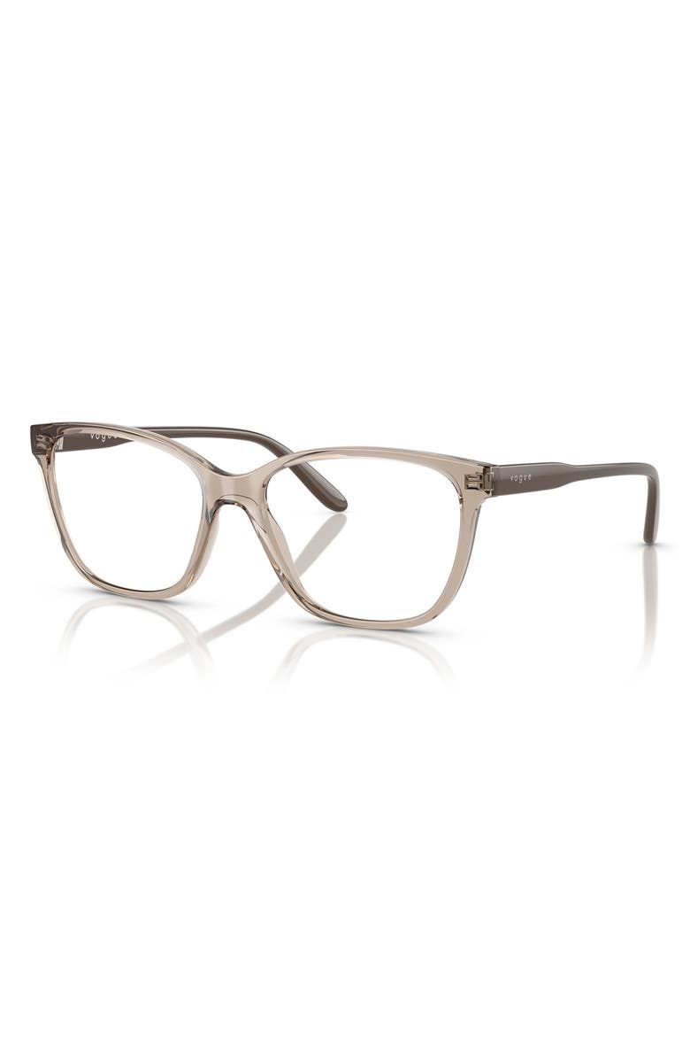 VOGUE 51mm Pillow Optical Glasses, Alternate, color, Brown