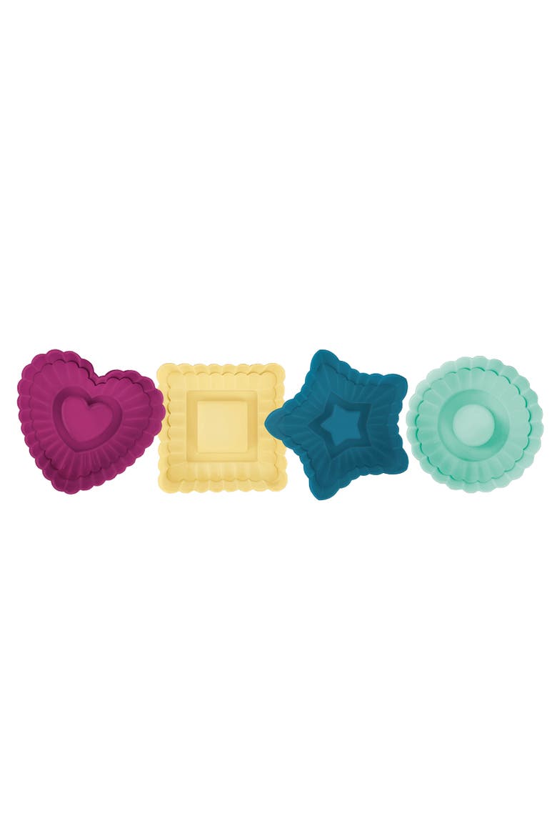 Plunger Style Thumbprint and Linzer Cookie Cutters, 4 Piece Set, Main, color, Multicolor