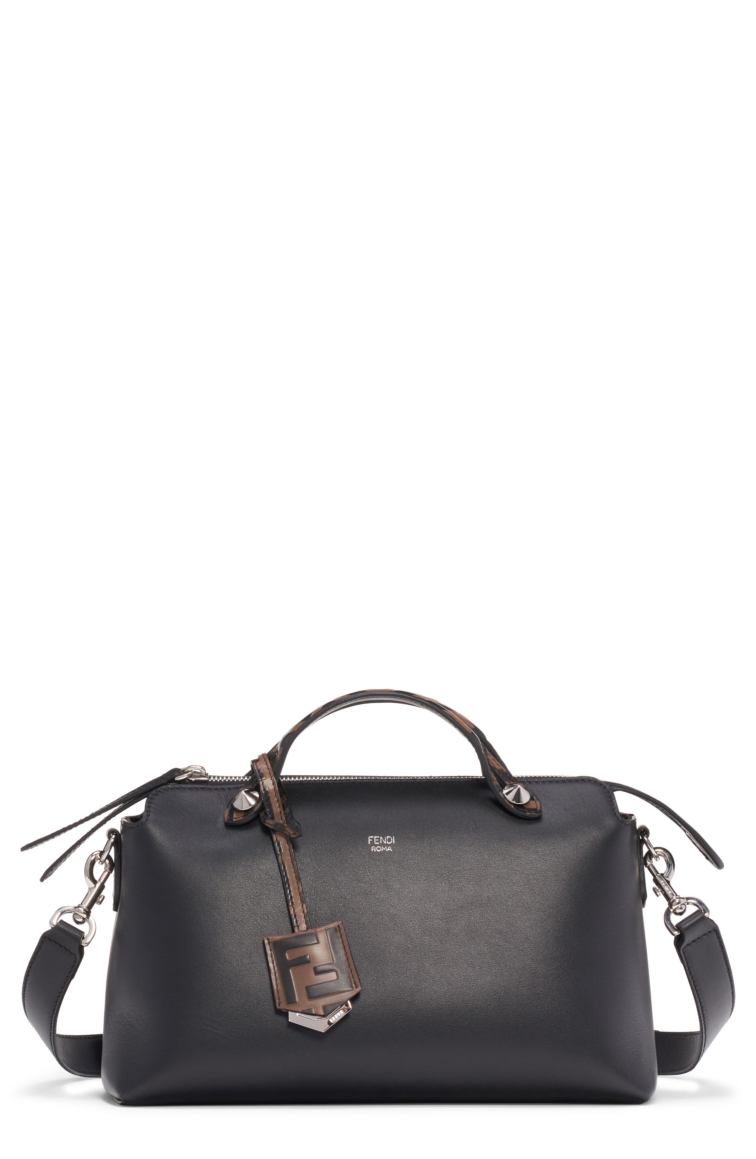 Fendi Medium By the Way Leather Shoulder Bag, Main, color, 