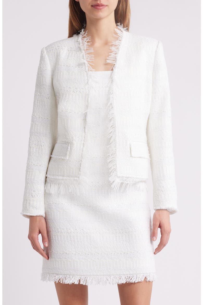 Harper Tweed Jacket, Main, color, WHITE