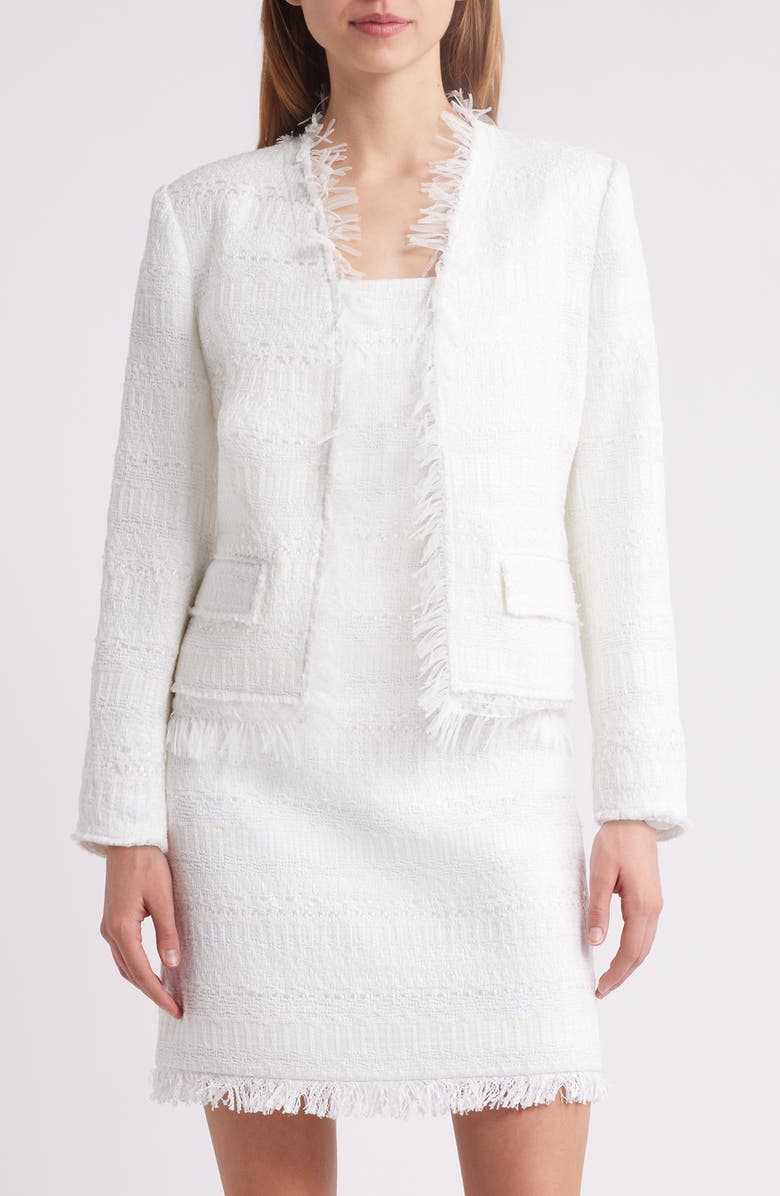 KOBI HALPERIN Harper Tweed Jacket, Main, color, White