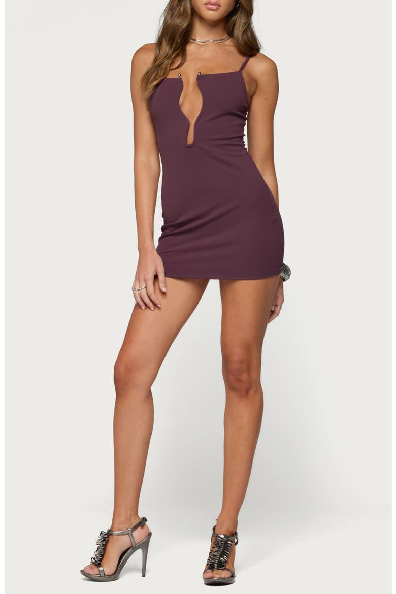 Onyx Cutout Minidress, Main, color, PLUM